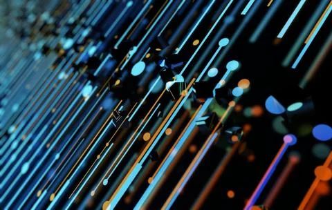 Technology big data network connection Illustrazione stock