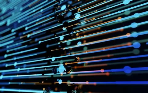 Technology big data network connection Stock Illustration