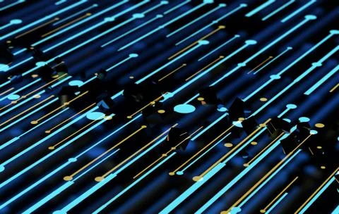 Technology big data network connection Illustrazione stock