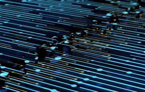 Technology big data network connection Illustration