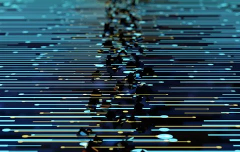 Technology big data network connection Illustrazione stock