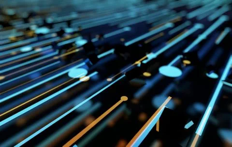 Technology big data network connection Illustrazione stock