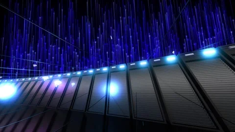 Technology big data service center, Internet data storage. Server room data. Stock Footage 313341164