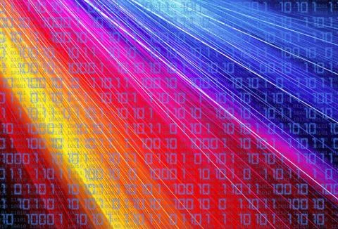 Technology binary background Stock Illustration