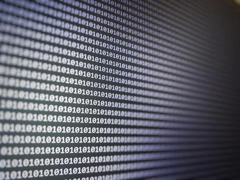 Technology Binary code Background.Digital binary data and Secure Data Concept 库存照片