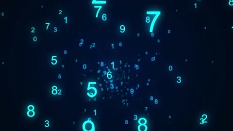 Technology binary code. Random falling blue digits on screen. Stock Footage 229117383
