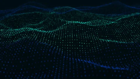 Technology binary data wave, Digital binary data technology background Stock Footage 343594236