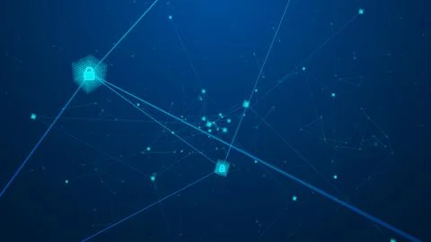 Technology block chain Stock Illustration