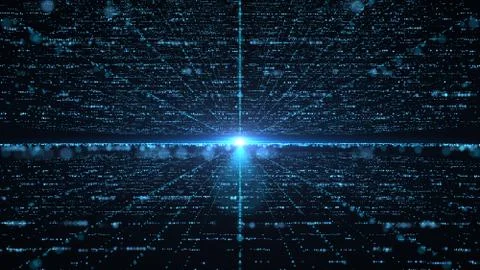 Technology block chain. Illustrazione stock