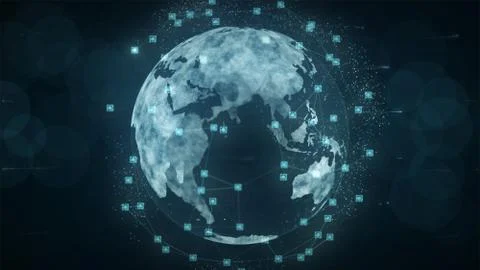 Technology block chain. Stock Illustration