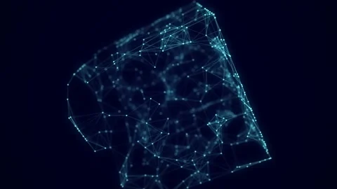 Technology block chain network connection. Cyber security background. Stock Footage 166223266