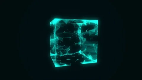 Technology block chain network connection. Cyber security background. Видео 229124833