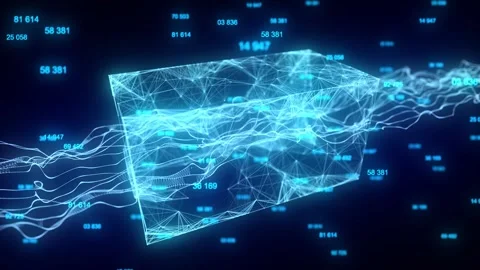 Technology blockchain network connection. Futuristic technology wave. 動画素材 248356201