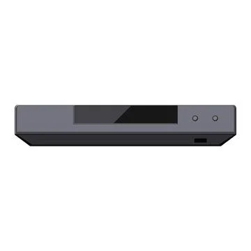 Technology blu ray player cartoon vector illustration Stock Illustration