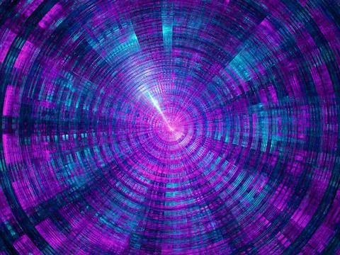 Technology blue and purple background - abstract 3d illustration Stock Illustration