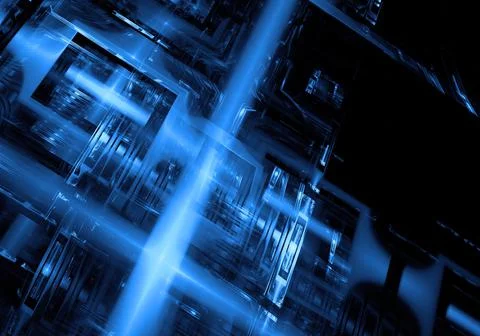 Technology blue background wallpaper Stock Photos