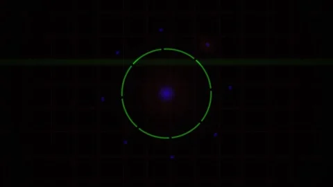 Technology blue dot in circle animation. Stock Footage 340041564
