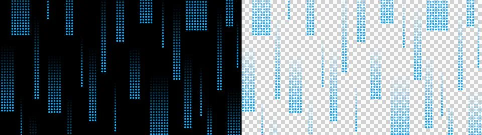 Technology Blue Dotted Data Streams Digital Network Pattern f Stock Illustration