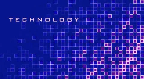 Technology. Blue pattern in techno style. Vector graphics Stock Illustration