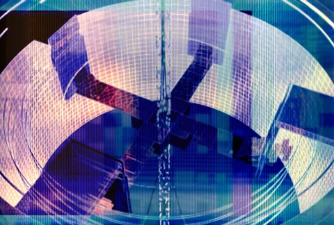 Technology in Blue-Purple Stock Footage 35861270