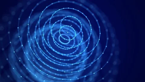 Technology blue sphere with connecting dots and lines. Stock Footage 154535783