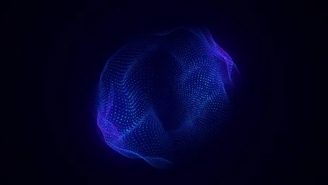 Technology blue sphere with connecting dots and lines. Stock Footage 275855032