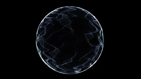 Technology blue sphere with connecting dots and lines. Stock Footage 310312068