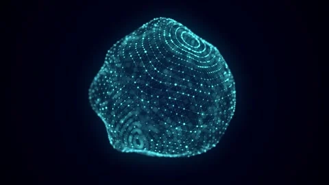 Technology blue sphere with connecting dots and lines. Stock Footage 310322080