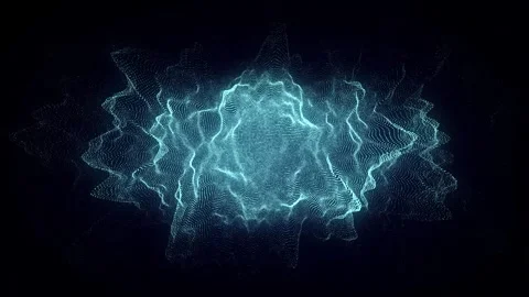 Technology blue sphere with connecting dots. Digital abstract network structure. Stock Footage 310323509