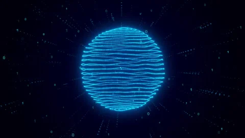 Technology blue sphere with connecting dots and lines Stock Footage 341557694