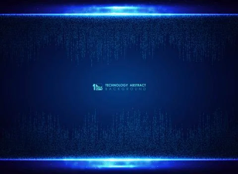 Technology blue square pattern design decoration background. illustration Illustrazione stock