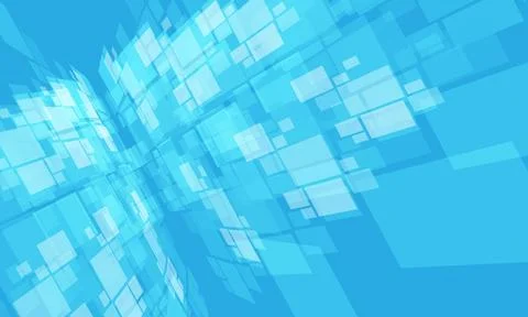 Technology blue white squares data media geometric design modern futuristi... Foto stock