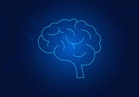 Technology of the brain in artificial intelligence is a technology that com.. 스톡 일러스트