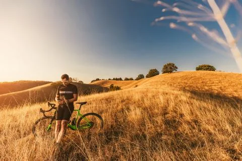 Technology break in nature Stock Photos