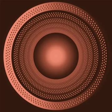 Technology brown background with circle Stock Illustration