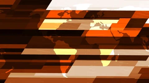 Technology brown color earth map backgro... | Stock Video | Pond5