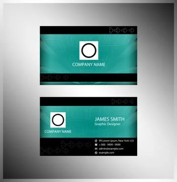 Technology business card Illustrazione stock