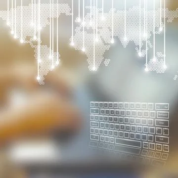 Technology business concept background Stock Illustration