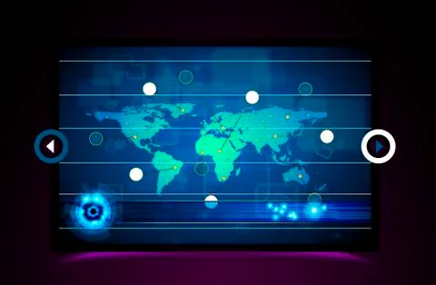 Technology business data Stock Illustration