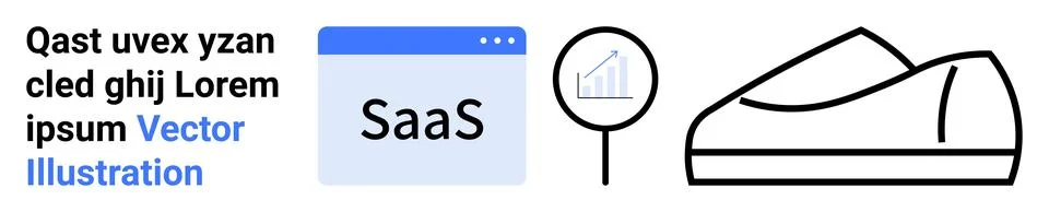Technology, business software, data analytics, modern design, e-commerce, dig Illustrazione stock