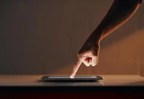 Technology can simplify your life. Cropped shot of an unrecognizable person Stock Photos
