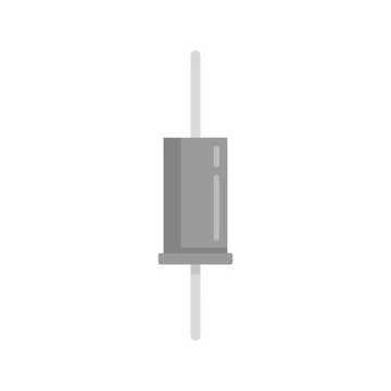 Technology capacitor icon flat vector. Component resistor Stock Illustration