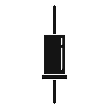 Technology capacitor icon simple vector. Component resistor Stock Illustration