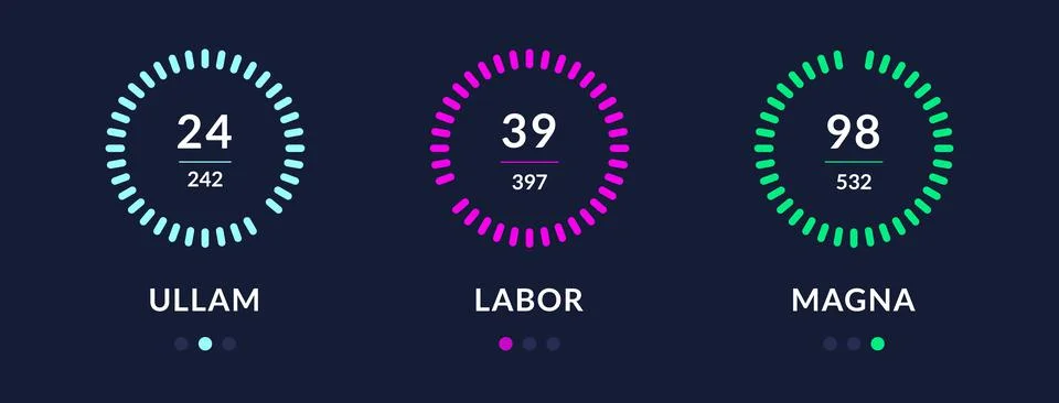 Technology chart infographic. Admin data app, interactive business dashboard Stock Illustration