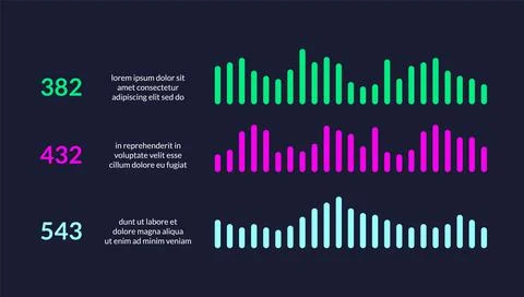 Technology chart infographic. Admin data app, interactive business dashboard Stock Illustration
