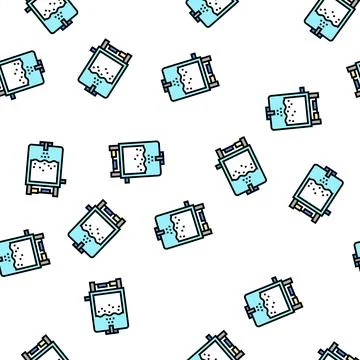 Technology cheese production vector seamless pattern Stock Illustration