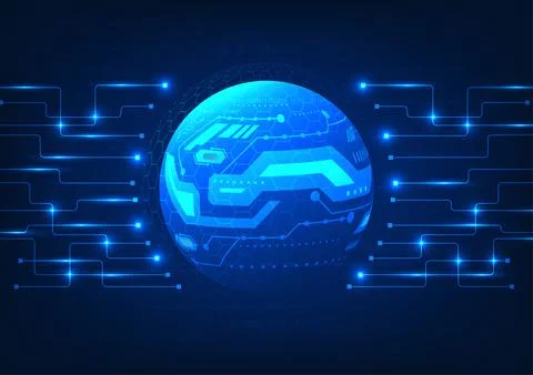 Technology circle background with a circuit board as a component represents.. Stockillustratie