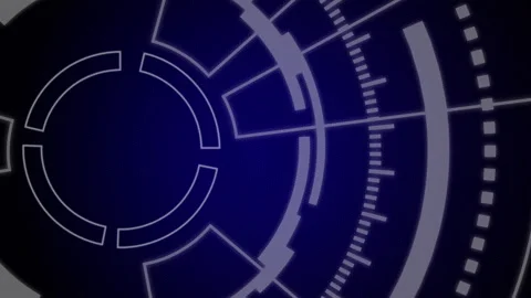 Technology circle with blue space background Stock Footage 145925148
