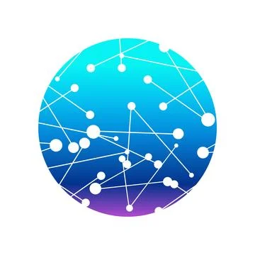 Technology circle icon vector logo template illustration design 库存插图