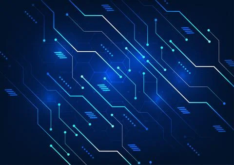 Technology circuit board background with elements The connection of the tec.. 스톡 일러스트